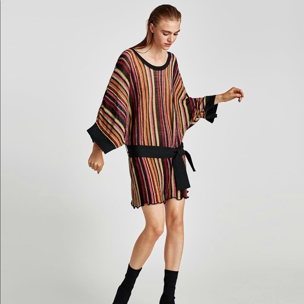 Striped Tunic with Belt size Small